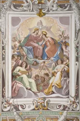 La Coronación de la Virgen María (detalle)